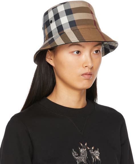 burberry winter hats|burberry canvas check bucket hat.